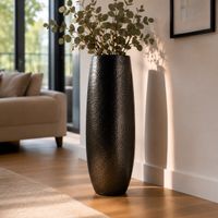 Elegante Design-Bodenvase in Schwarz – hochwertige Keramik