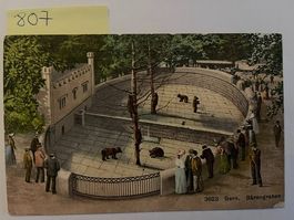 alte Ansichtskarte Bern Bärengraben mit Marke 5 Rp