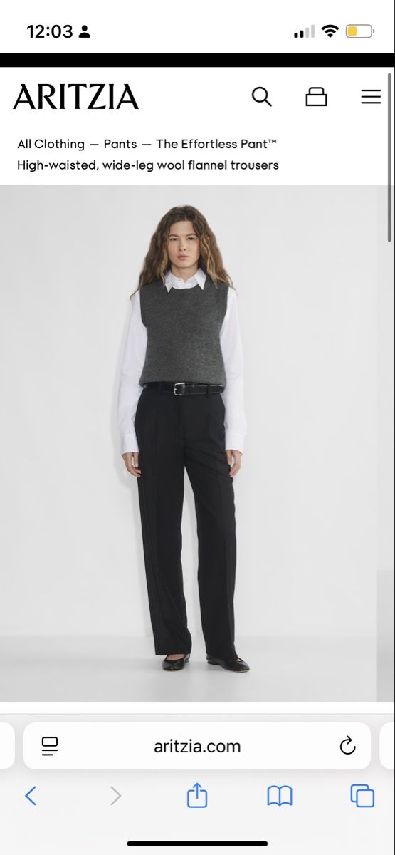 Aritzia Hosen: Aritzia Effortless Pants Wool – Gebraucht aus Zürich von edit_closet