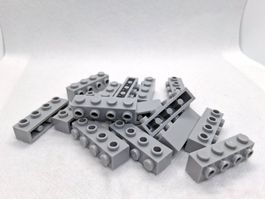 Lego 15 Stk. Brick 1x4 w. 4 knobs (light bluish gray)
