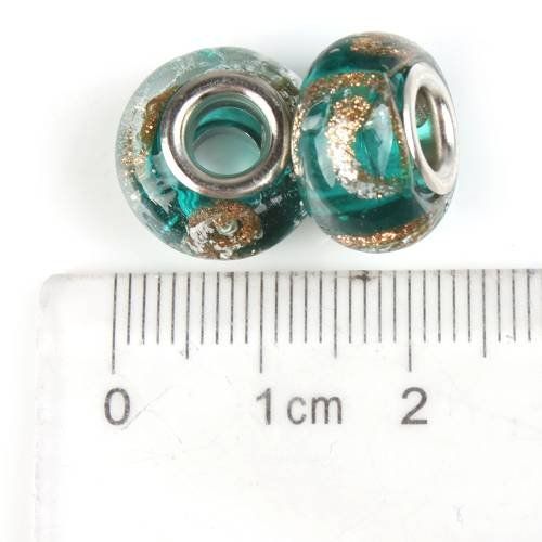 Perle (finte): Lampwork Glasperle Gold Und Silber, Glass Bead – Nuovo (secondo la descrizione) da Langenthal venduto da flowersNbirds 1
