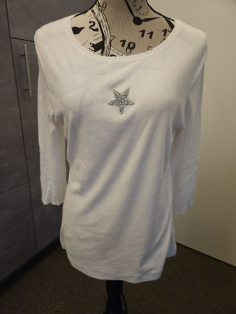 shirt Weiss mit Stern Grösse L Zaída