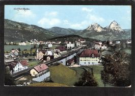 Gotthardbahn , Goldau u. die Mythen , gel. 1910