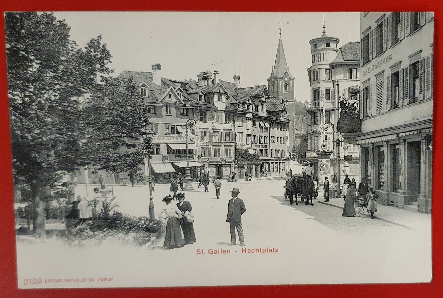 Cartoline postali: St.Gallen 1916  - Hechtplatz – Usato da Kreuzlingen venduto da Rschweiz1
