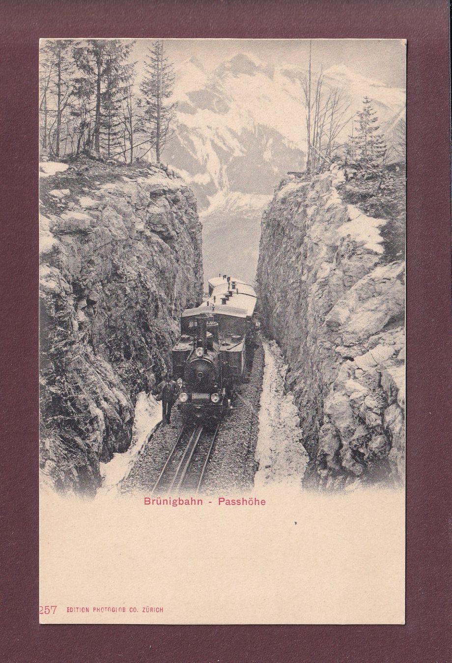 Cartes postales: BRÜNIG-BAHN - Passhöhe – D'occasion à Pully par nicecards