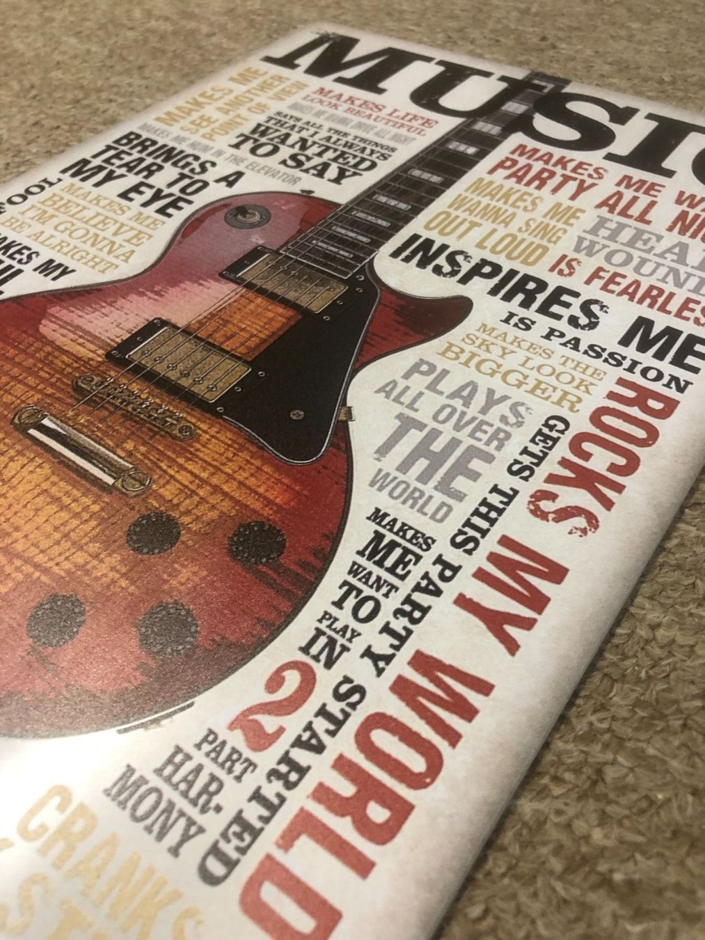 Insegne: Music Blechschild Gitarre Sprüche Beatles Nirvana Killers U2 – Nuovo e nell'imballaggio originale da Dättlikon venduto da easythings 2