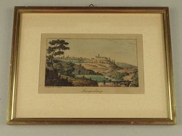 LANGENBURG, BADEN-WÜRTTEMBERG, UMRISSRADIERUNG UM 1820