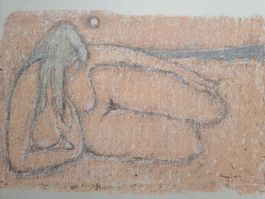 AKT LITHOGRAPHIE UNLESERLICH SIGNIERT GRÖSSE 50X39CM