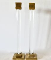 Vintage-Paar Kerzenhalter aus Messing/Lucit.