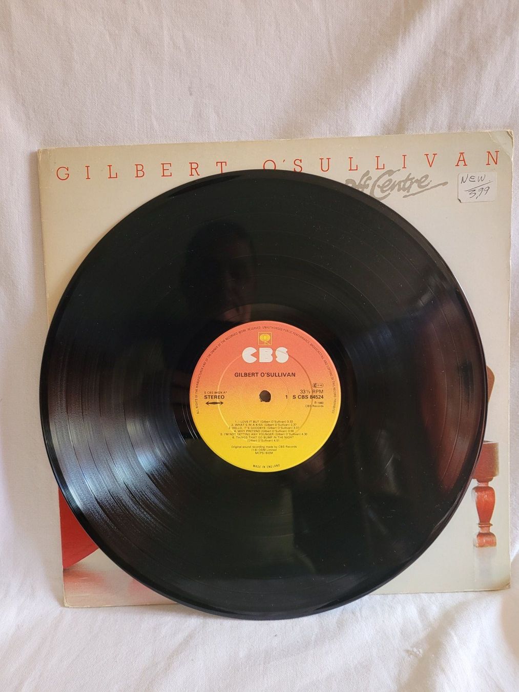 Dischi in vinile: Vinyle 33T Gilbert O'Sullivan "Off Centre" CBS Records – Usato da la Chaux-de-Fonds venduto da Lampe 2