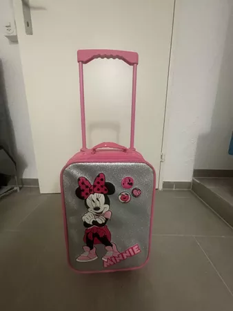 Kinderkoffer Minnie Maus pink silber guter Zustand