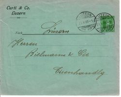 Briefganzsache, Curti & Co. Luzern 1909