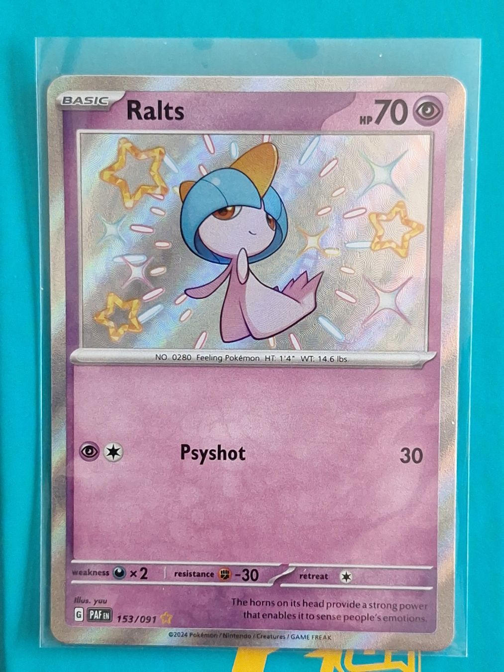 Pokémon Carte collezionabili: Shiny Ralts Trasla - Paldean Fates – Usato da Altstätten SG venduto da GGsGameshop