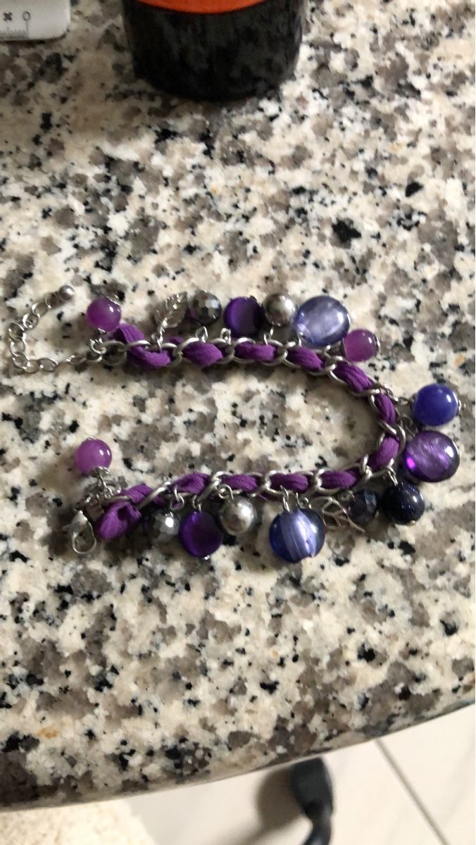 Bracciali & Braccialetti: Bracelet purple beads with chain links – Usato da Baltschieder venduto da Miumiu21