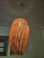 Suspension bambou tressé style naturel