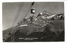 Champéry (VS) Téléferique de Planchaux Dents du Midi um 1950