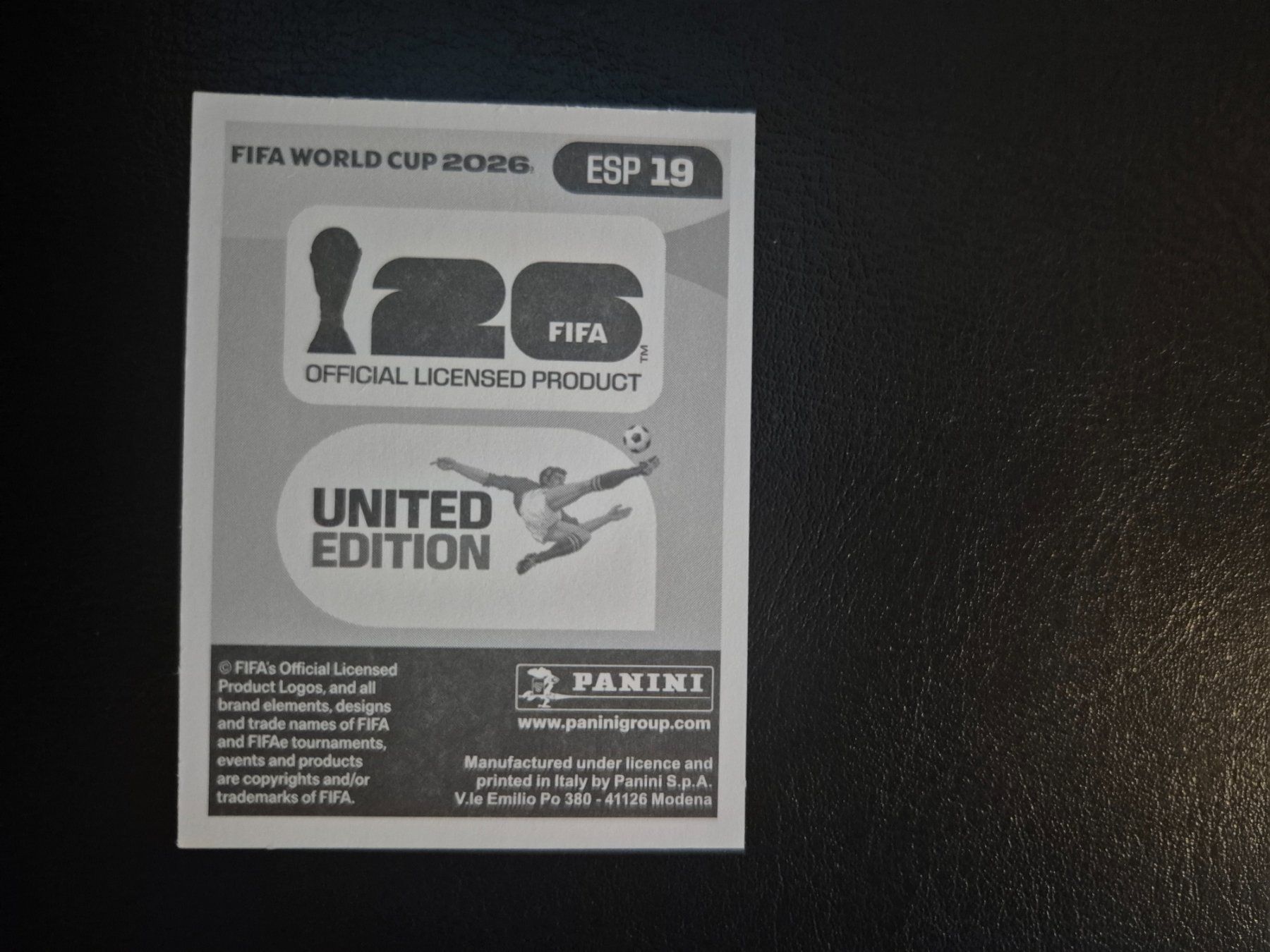 Panini Carte collezionabili: Panini WM 26 ESP 19 – Nuovo (secondo la descrizione) da Rorschacherberg venduto da AJ3108 1