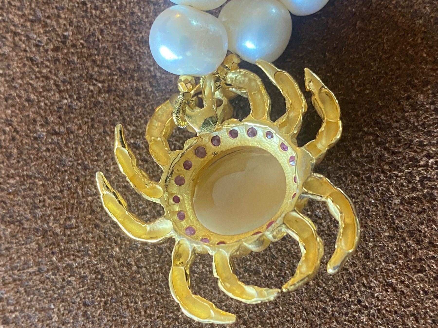 Catenine: Aussergewöhnliches Perlen Collier mit einer Silber Krabbe – Nuovo (secondo la descrizione) da Luzern venduto da S.Kern01 6