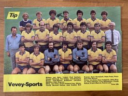 Vevey-Sports 81/82 Mannschaftsbild mit 2 Autogrammen