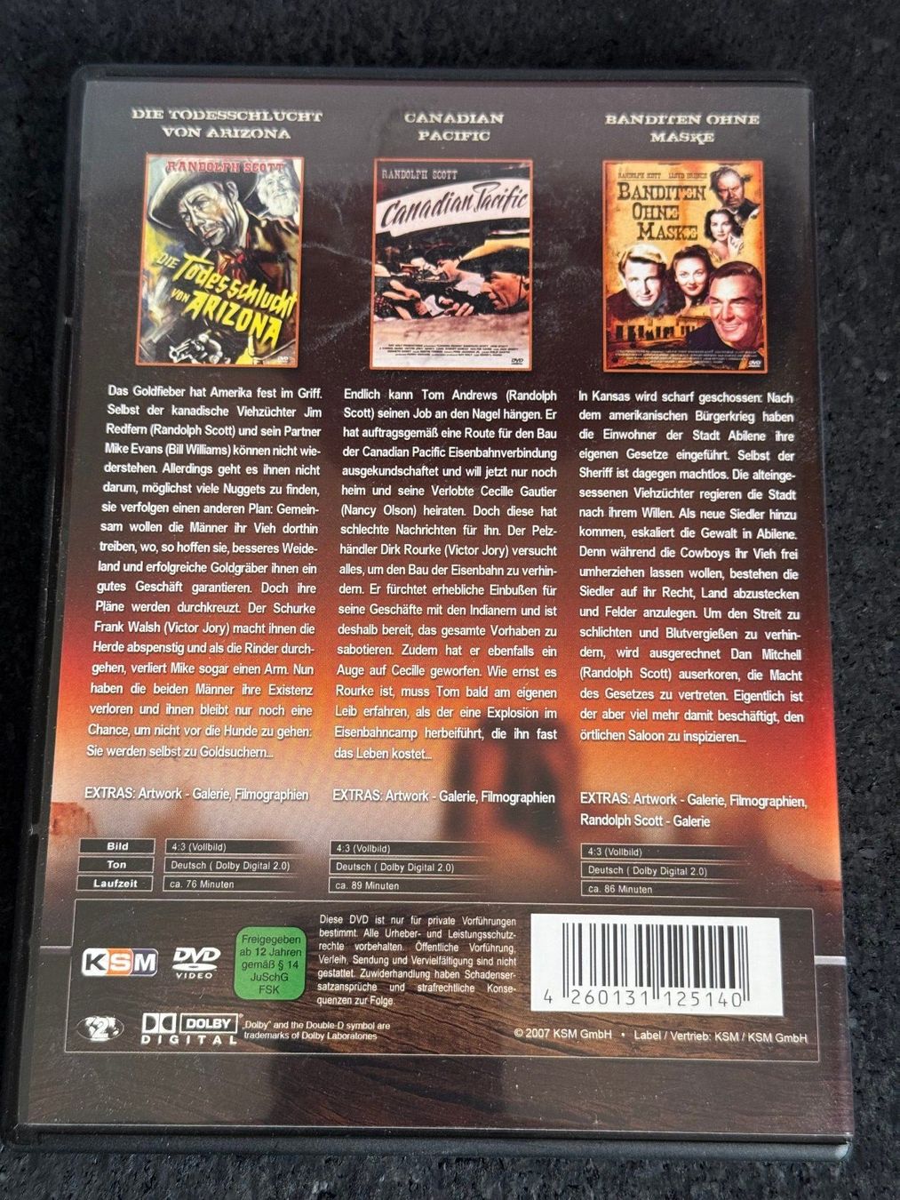 Tutti i DVDs: Randolph Scott Collection 3 Disc Set Western DVD DE – Usato da Fribourg venduto da tschjoly 1