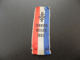 Altes Stoff Abzeichen Turntag Meilen 1937