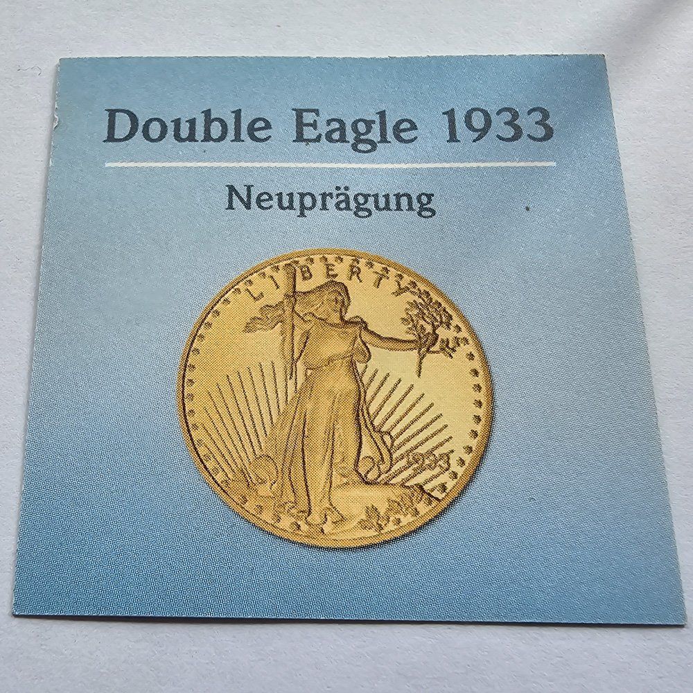 Alle Münzen: Double Eagle 1933 Replika, Neuprägung 2005 Vergoldet – Neu (gemäss Beschreibung) aus Chur von truetemper 2