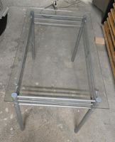 Glastisch Alu Chrom 115x70cm modern pflegeleicht günstig
