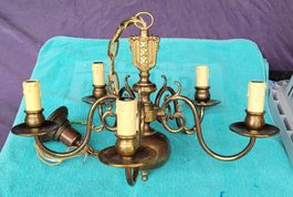 Antike Deckenlampe Messing