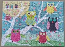 Puzzle 500 Teile: "Bunte Nachteulen", Ravensburger