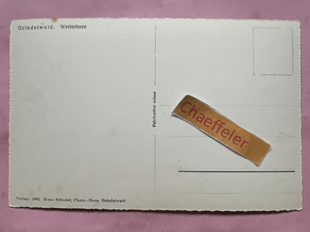Cartes postales: Grindelwald. Wetterhorn  – D'occasion à Zürich par Chaeffeler 1