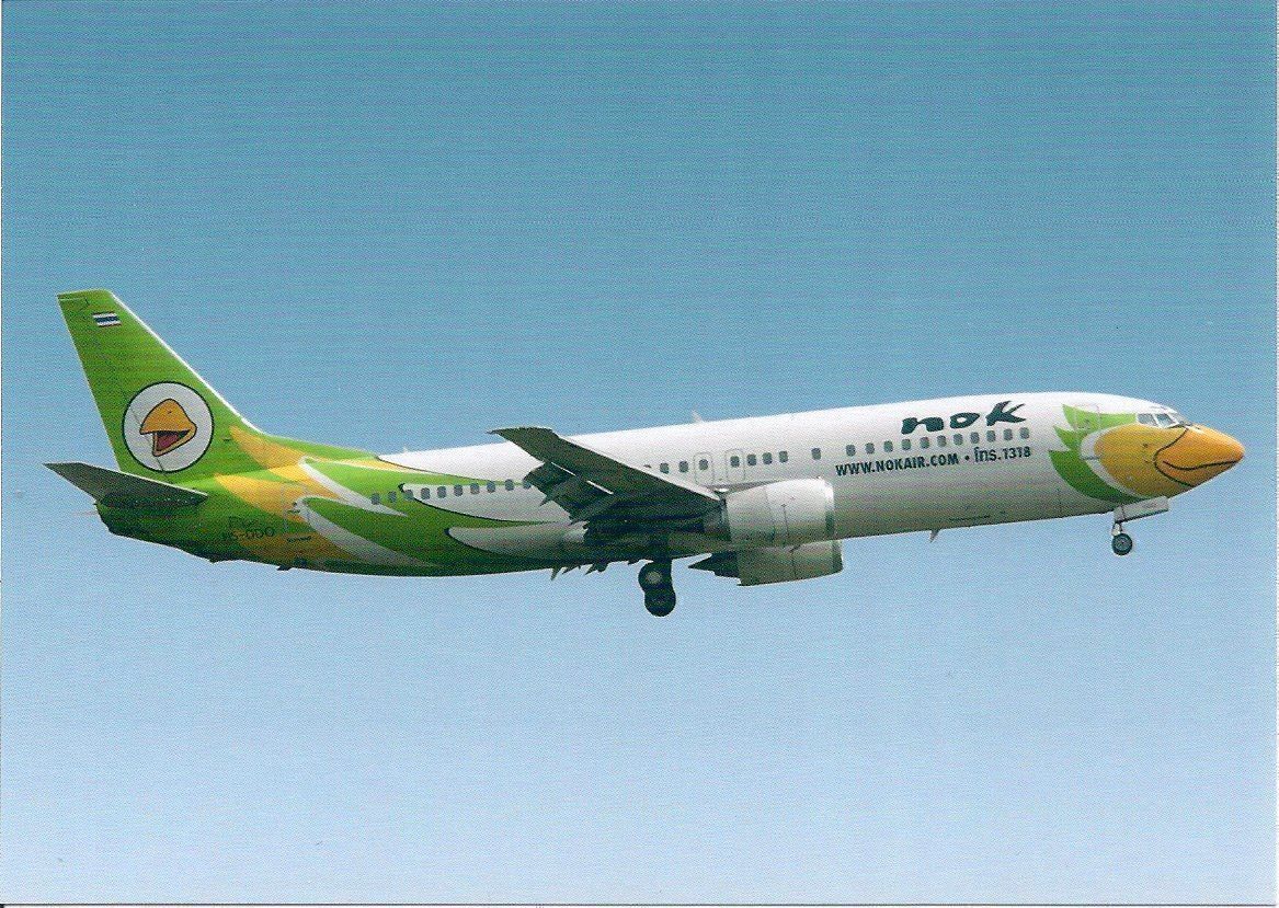 Cartoline postali: NOK Air B737-400 HS-DDQ – Nuovo e nell'imballaggio originale da Thun venduto da Abigboss
