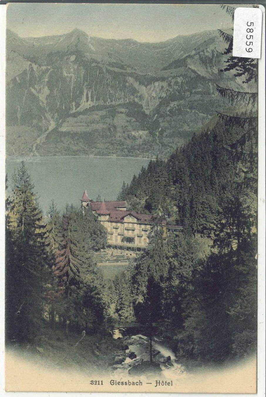 Cartoline postali: Giessbach - Hotel - coloriert – Usato da Ettingen venduto da Kartenplanet