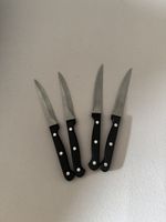 4 Steakmesser "SCHWARZ" mit Wellenschliff!