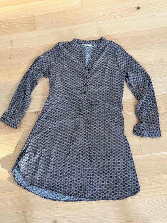 ONLY Kleid Gr. XS dunkelblau gemustert Herbstkleid