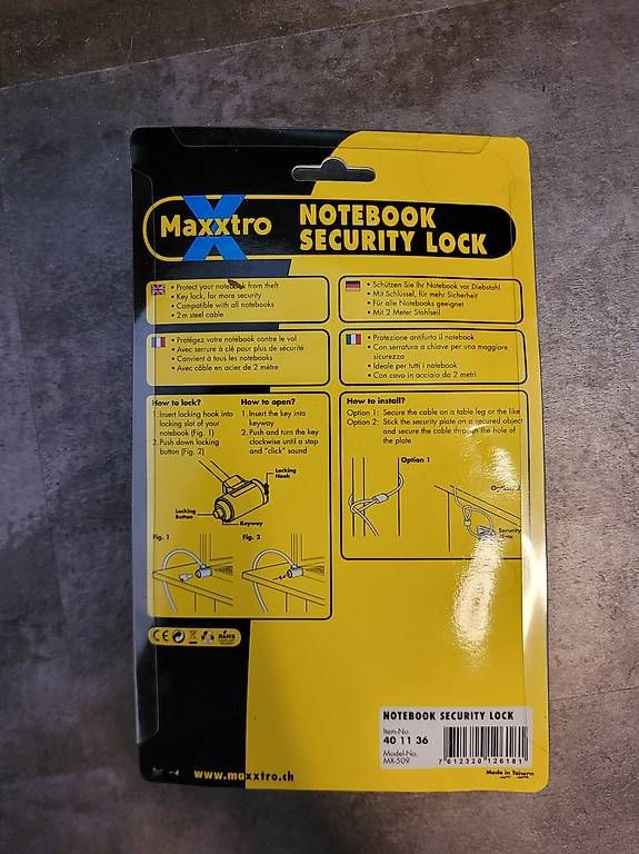 Lucchetti: Notebook Security Lock - neu & ungebraucht – Usato da Sarmenstorf venduto da Hurrli 1