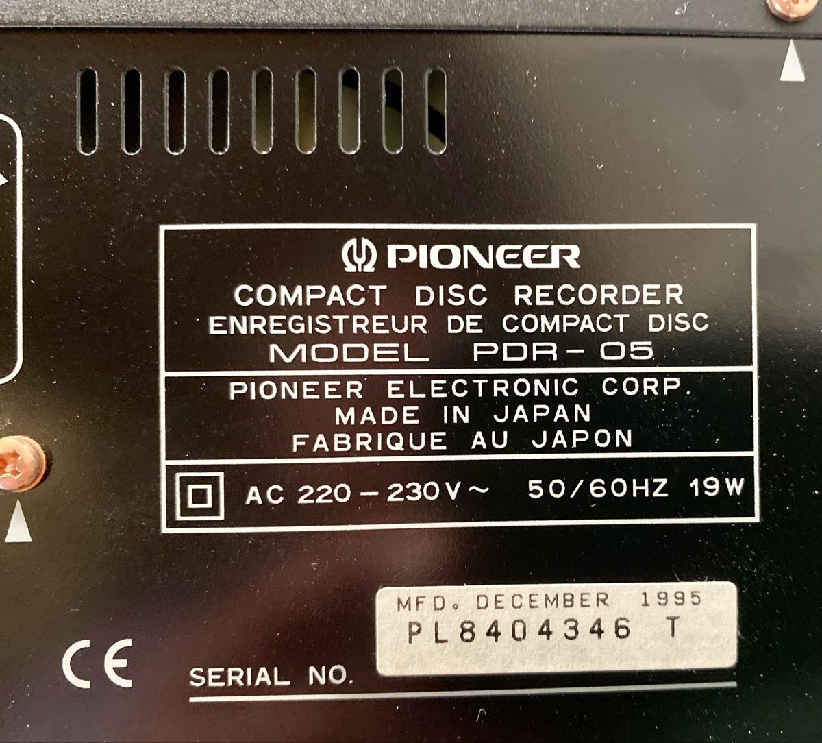 Pioneer Registratori: Pioneer PDR-05 CD Recorder – Usato da Muri b. Bern venduto da Chrigubern 4