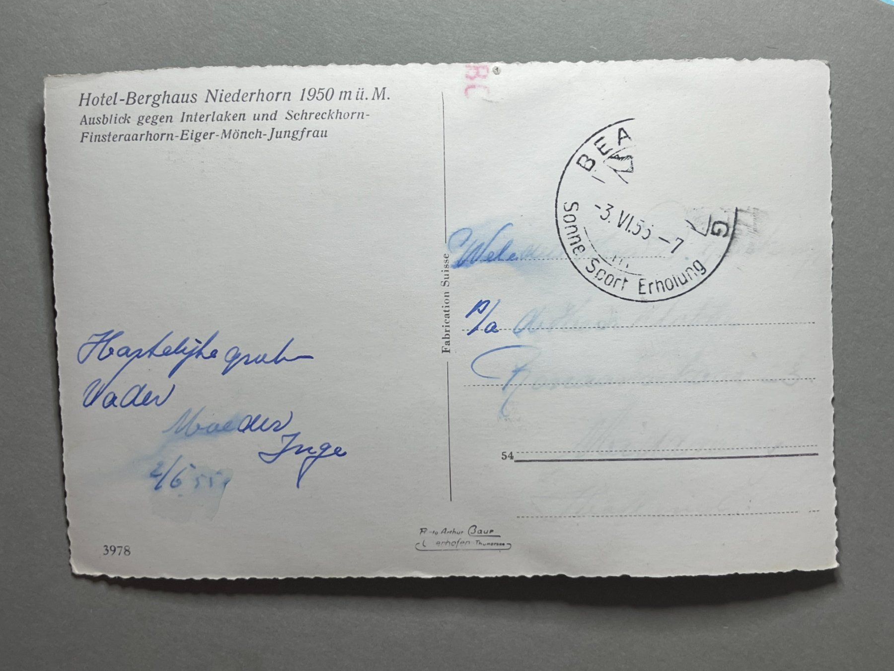 Ansichtskarten: Beatenberg - Niederhorn – Gebraucht aus Steg VS von danwer74 1