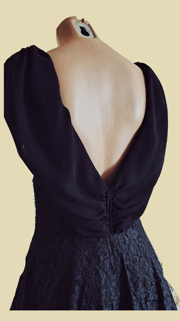 Vestiti: Spitzenkleid Abendkleid Chiffon Gr. M – Usato da Uerikon venduto da Jeanne04 3