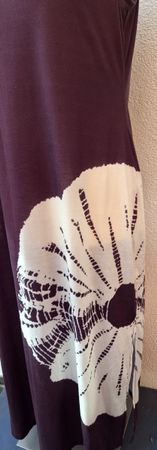 Kleid mit Blumenprint dunkelviolett Grösse XL