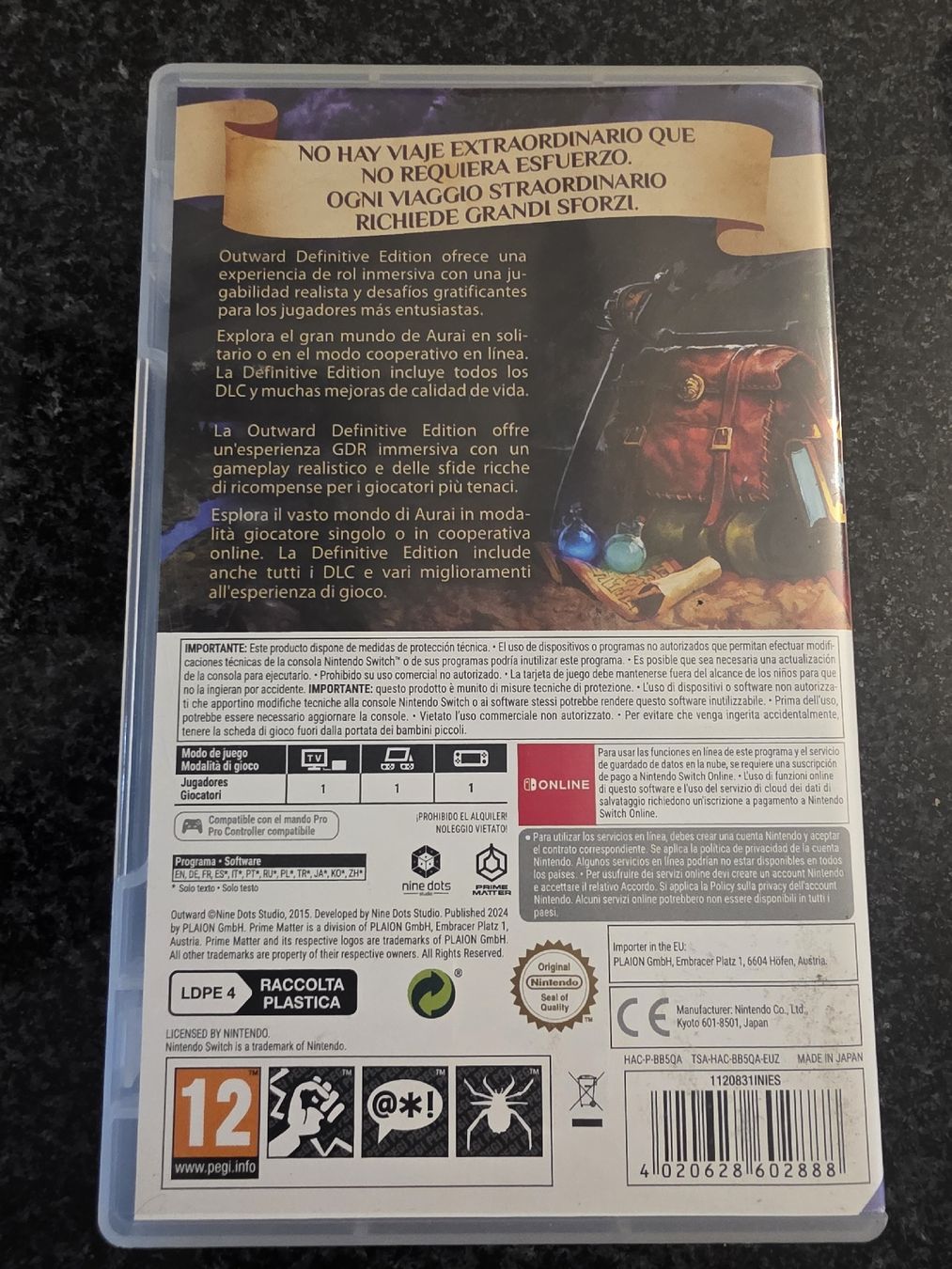 Jeux: Outward Nintendo Switch – D'occasion à Chavornay par Crash37 1