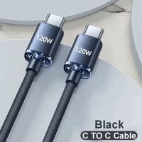 Lade- und Datenkabel USB-C auf USB-C, 120W, 2M, Schwarz(NEU)