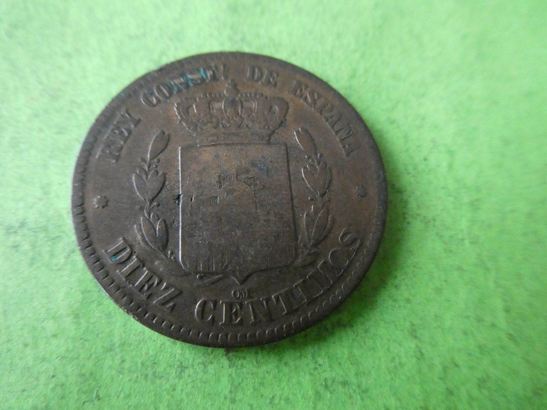 Tutti le monete: Spanien 1879, 10 Centimos – Usato da Hinterforst venduto da Rohusri 1