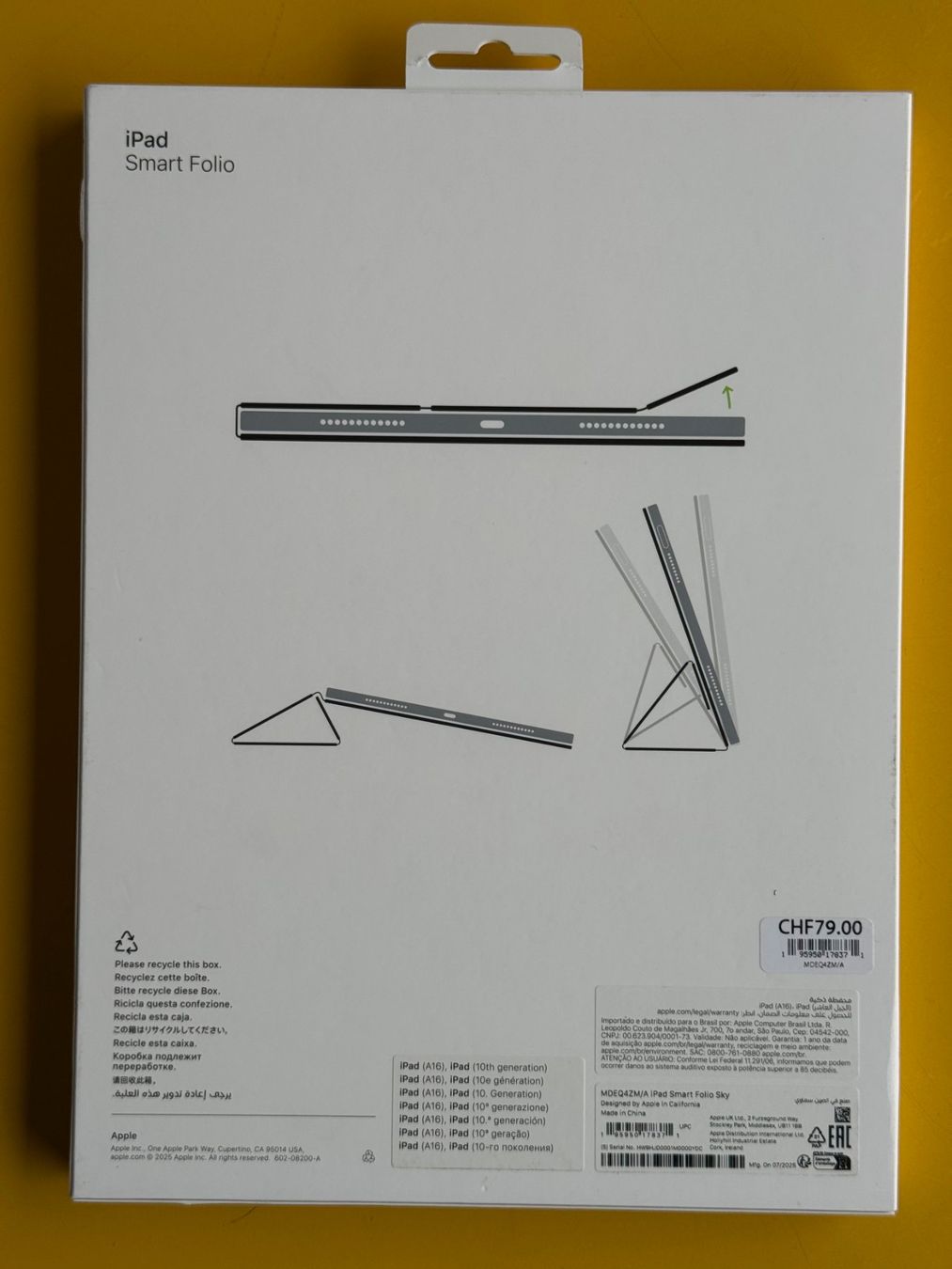 Apple Covers & Taschen: iPad Smart Folio für iPad 10. Generation oder iPad A16 – Gebraucht aus Zürich von cram_cram 3