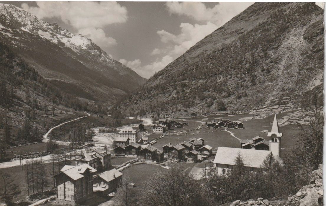 Cartoline postali: AB 86 Saas-Almagell (Wallis), 1946 – Usato da Freienbach venduto da Bhaltis