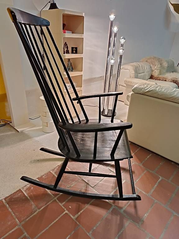 Sessel: Vintage Schaukelstuhl MCM Design – Gebraucht aus Winterthur von style-and-design.zrh
