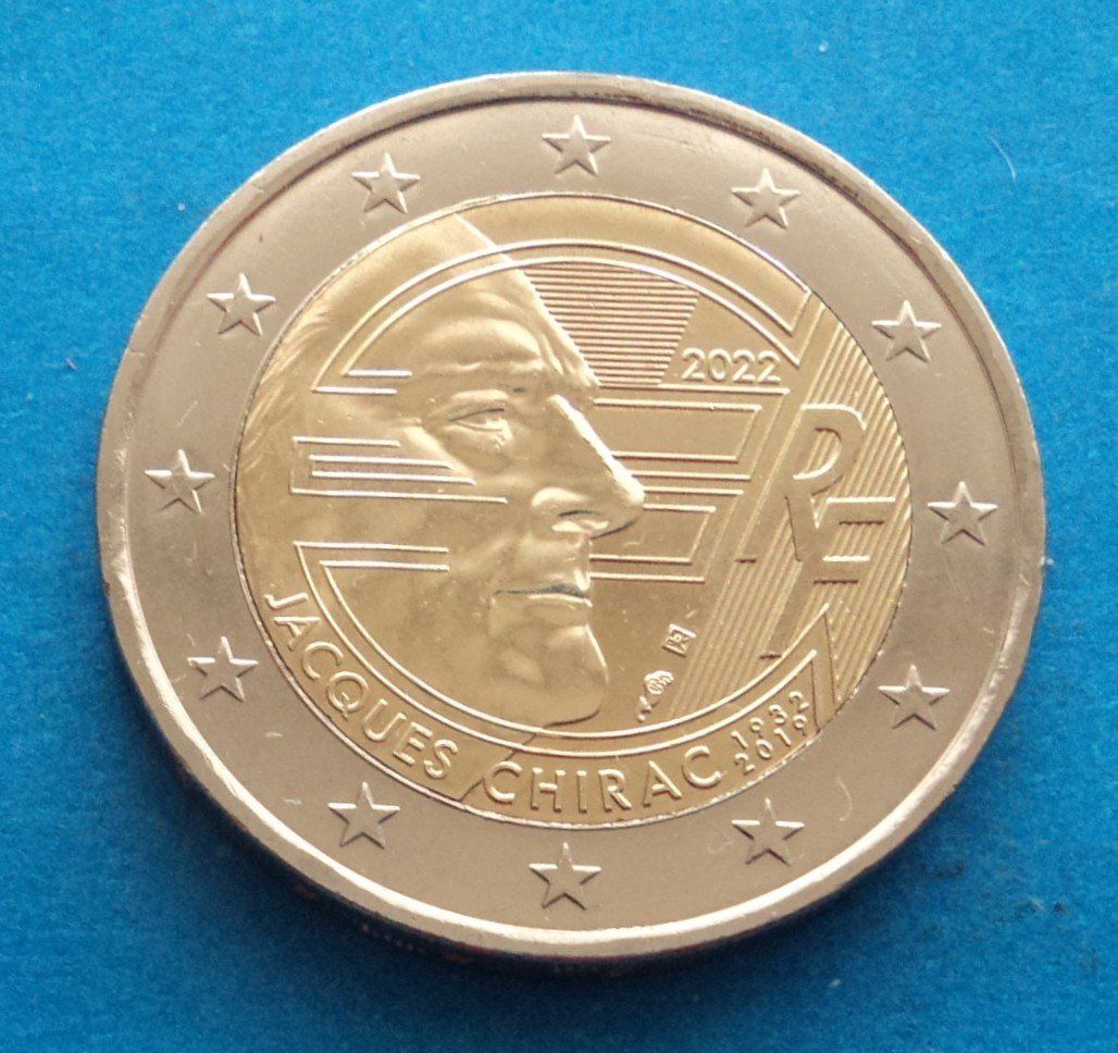 Tutti le monete: Frankreich: 2 Euro Jacques Chirac 2022, VZ – Usato da Basel venduto da maripas17