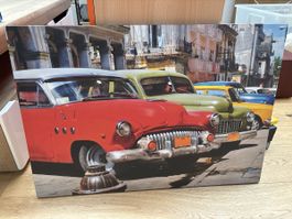 Bild: Oldtimer in Havanna, Sommerlich, 60x40cm, Gut erhalten