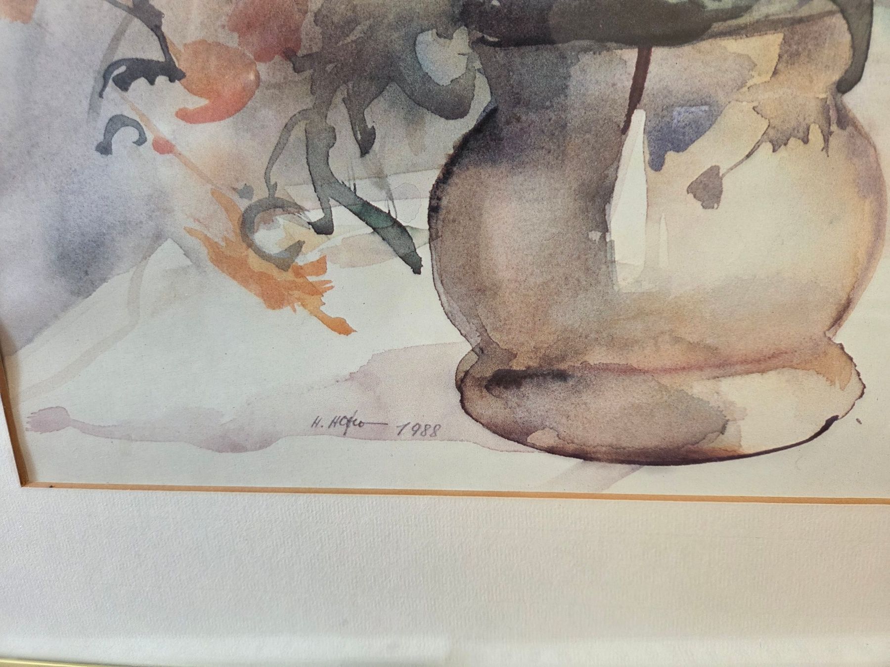 Gemälde: Aquarellbild "gelber Strauss" – Gebraucht aus St. Gallen von Razoon77 2
