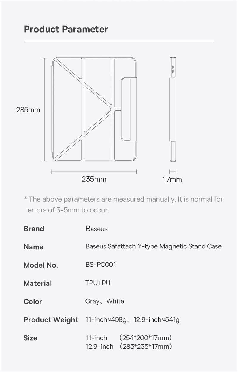 Baseus Covers & Schutzfolien: BASEUS Magnetic Stand Case für iPad Pro – Neu und originalverpackt aus Malans GR von BUYBEST-Schweiz 7