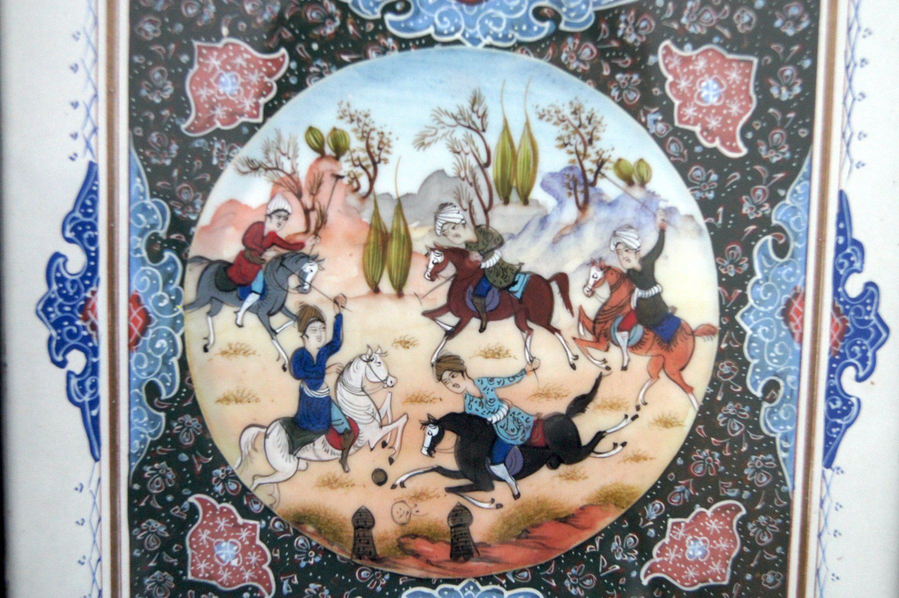 Tableaux: Persische Miniaturmalerei: Polospiel – D'occasion à Geroldswil par ARTEFACTO 3